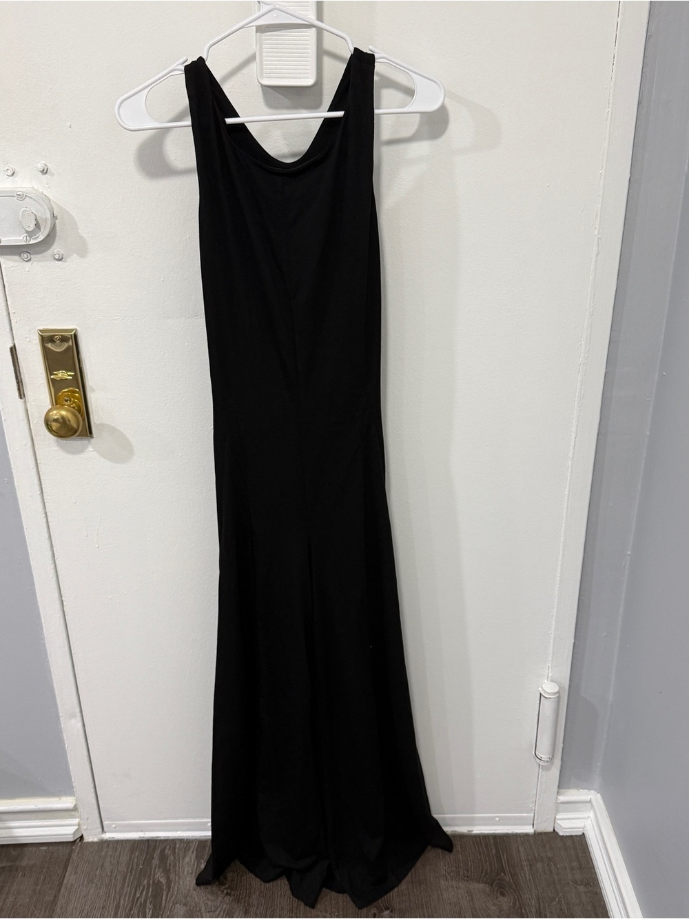 Halara Black High Neck Keyhole Back Jumpsuit
